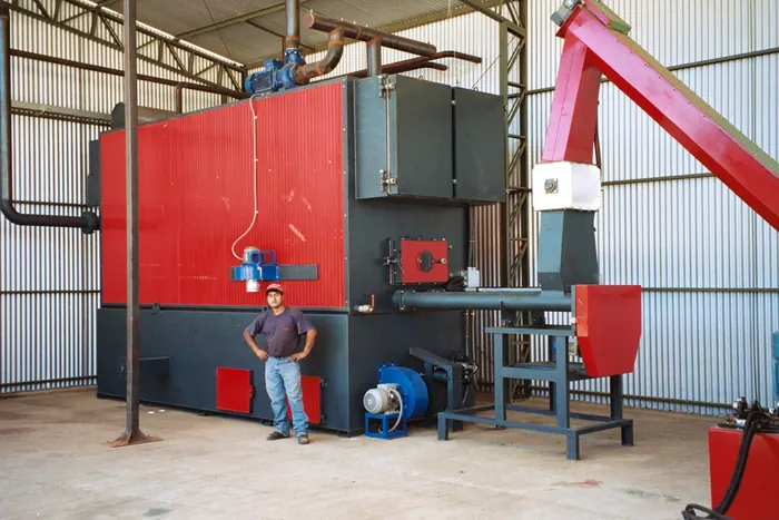 Caldera industrial Bano instalada en planta